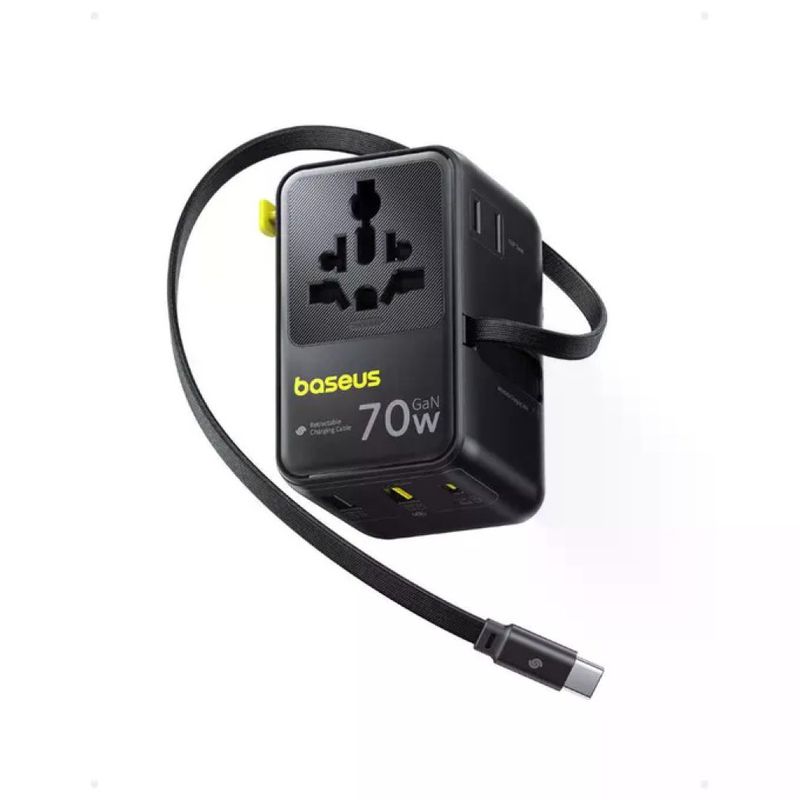 Baseus EnerCore CG11 Adattatore Universale da Viaggio 70W con Cavo Retrattile