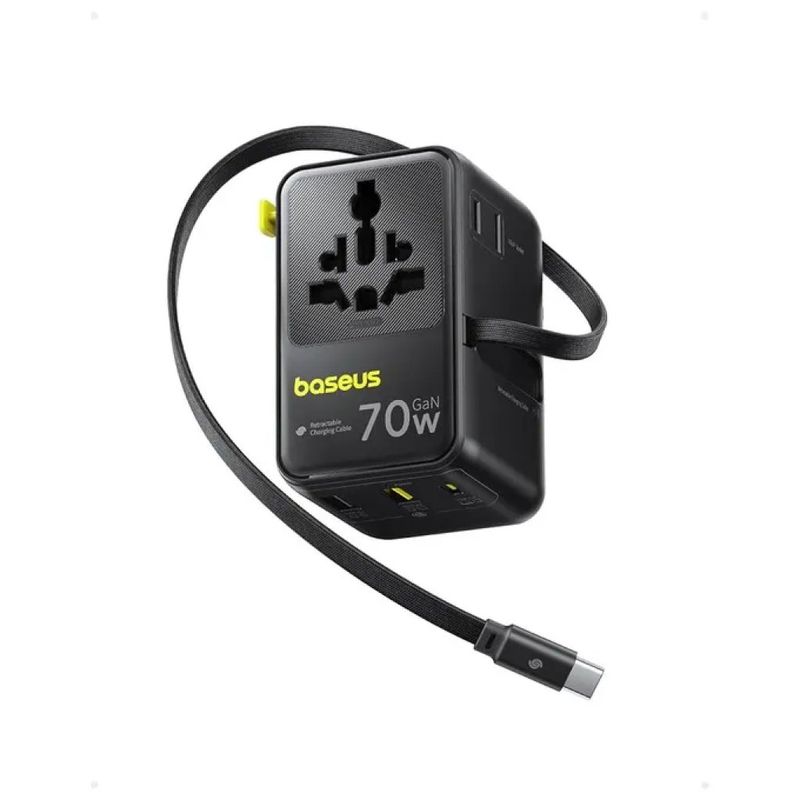 Baseus EnerCore CG11 Adattatore da Viaggio 70W con Cavo Retrattile