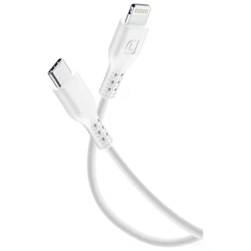 Cellularline Cavo USB-C a Lightning MFi 2 m, 30 W, Bianco