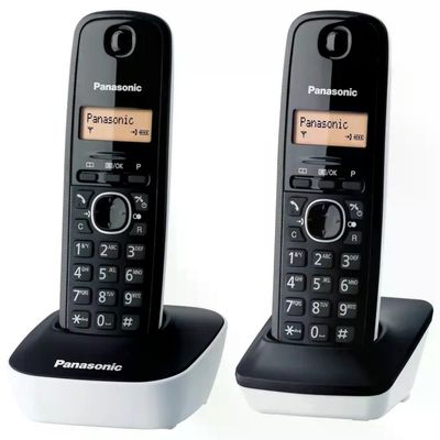 Panasonic KX-TGB612JTW Telefono Cordless DECT Duo, Nero e Bianco Panasonic KX-TGB612JTW Telefono Cordless DECT Duo, Nero e Bianco
