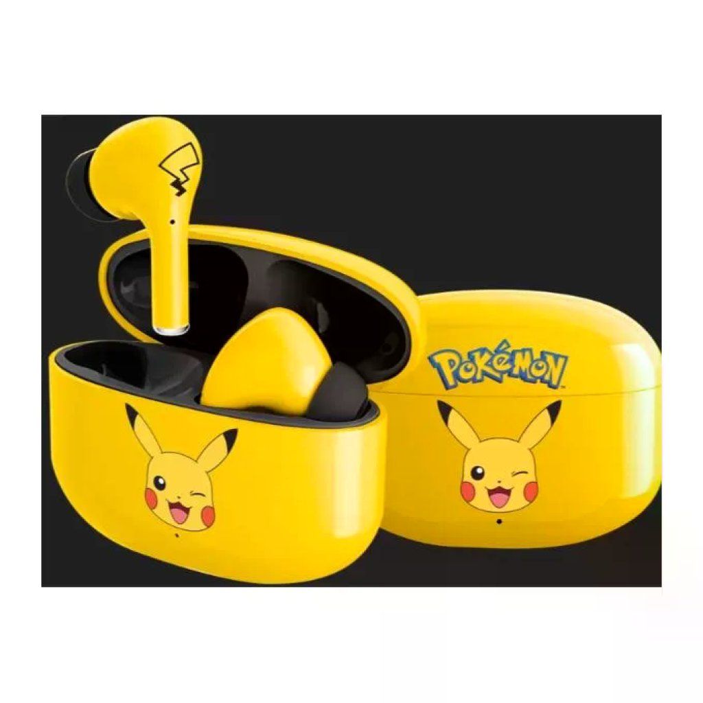 OCEANIA TRADING Auricolari Wireless TWS Pikachu Gialli con Custodia USB-C