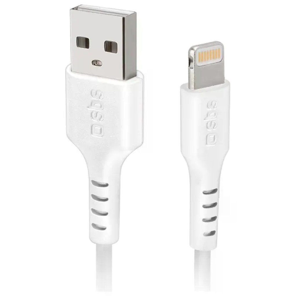 SBS Cavo Lightning USB-A per iPhone, iPad e iPod – 2 m, Bianco