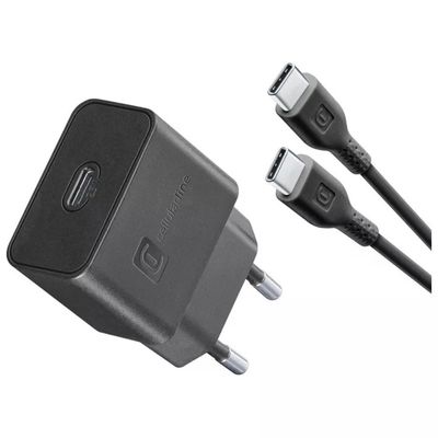 Cellularline ACHSMKITC2CPD25WK Super Fast Charger Kit Caricabatterie da Rete 25W USB-C Samsung con Cavo USB Cellularline ACHSMKITC2CPD25WK Super Fast Charger Kit Caricabatterie da Rete 25W USB-C Samsung con Cavo USB