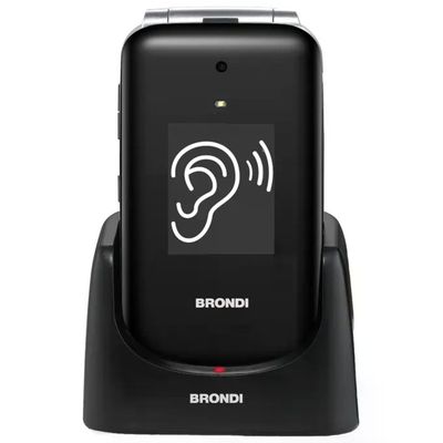 Brondi Amico SuperVoice Telefono Cellulare per Anziani Dual SIM Nero