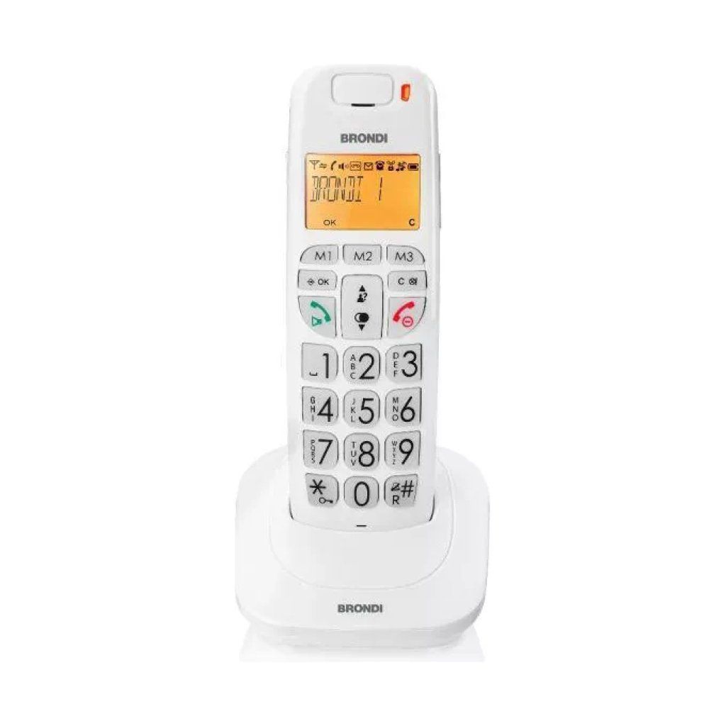 Brondi Bravo Bright Telefono Cordless DECT Bianco