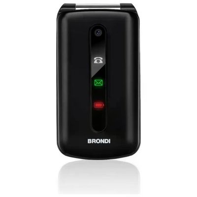 Brondi President – Cellulare a conchiglia Dual SIM, display 3", fotocamera 1,3 MP, nero