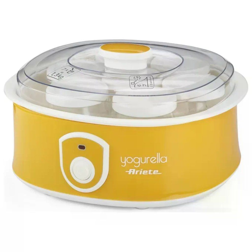 Ariete 617 Yogurella Yogurtiera Elettrica 7 Vasetti in Vetro 1,3 Kg 20W colore Bianco