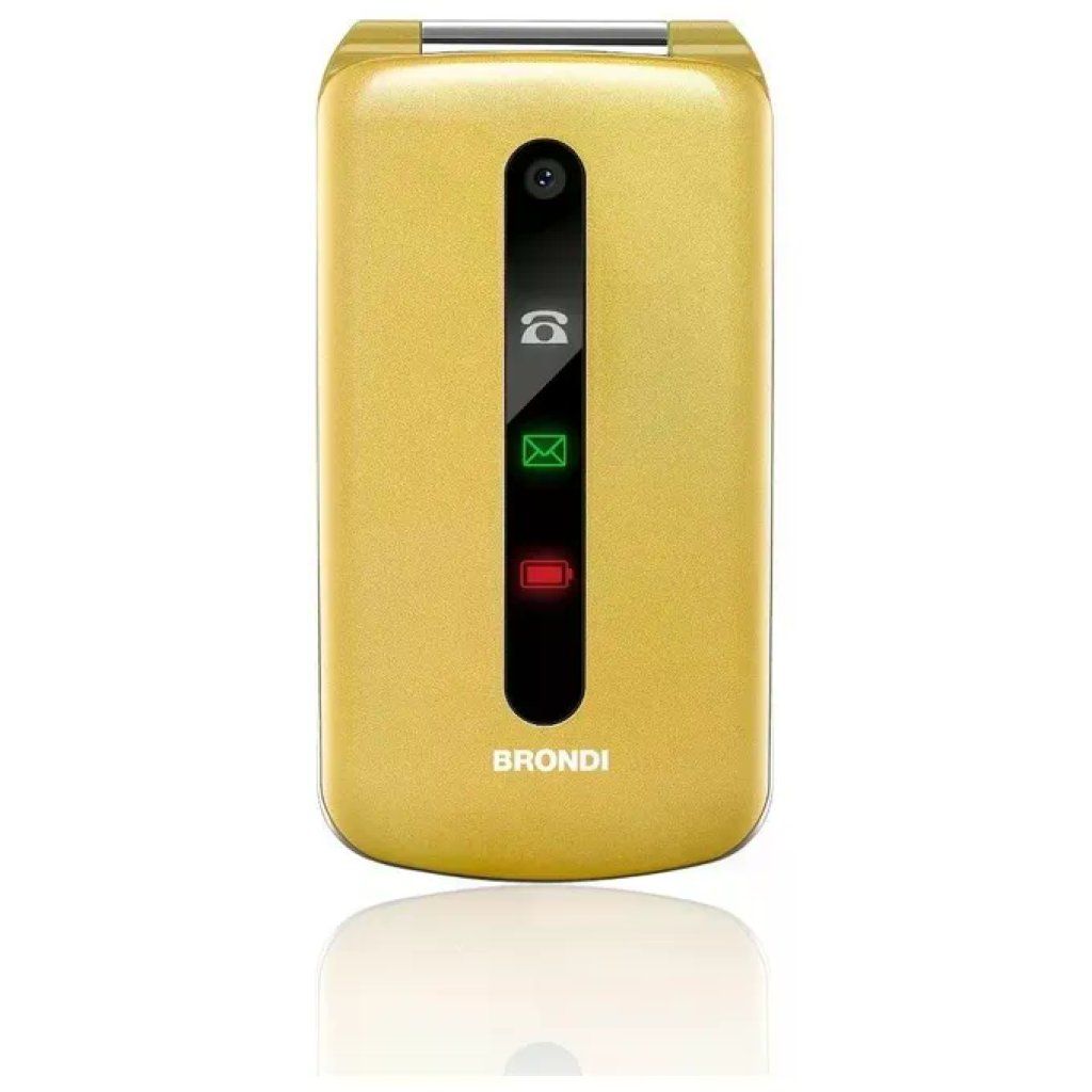 Brondi President Telefono Cellulare Flip Dual SIM Oro Brondi President Telefono Cellulare Flip Dual SIM Oro