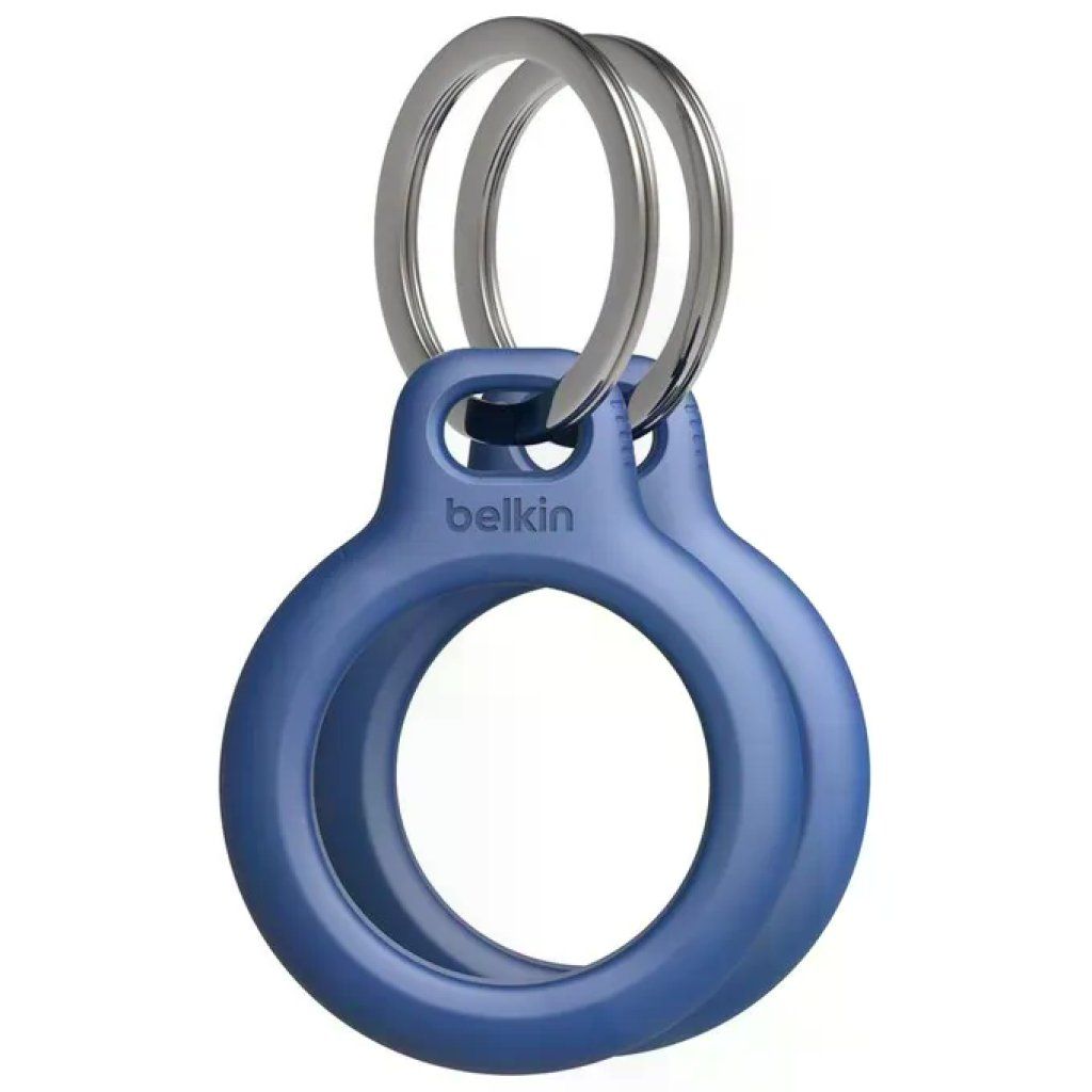 Belkin Secure Holder per AirTag con portachiavi, confezione da 2, blu