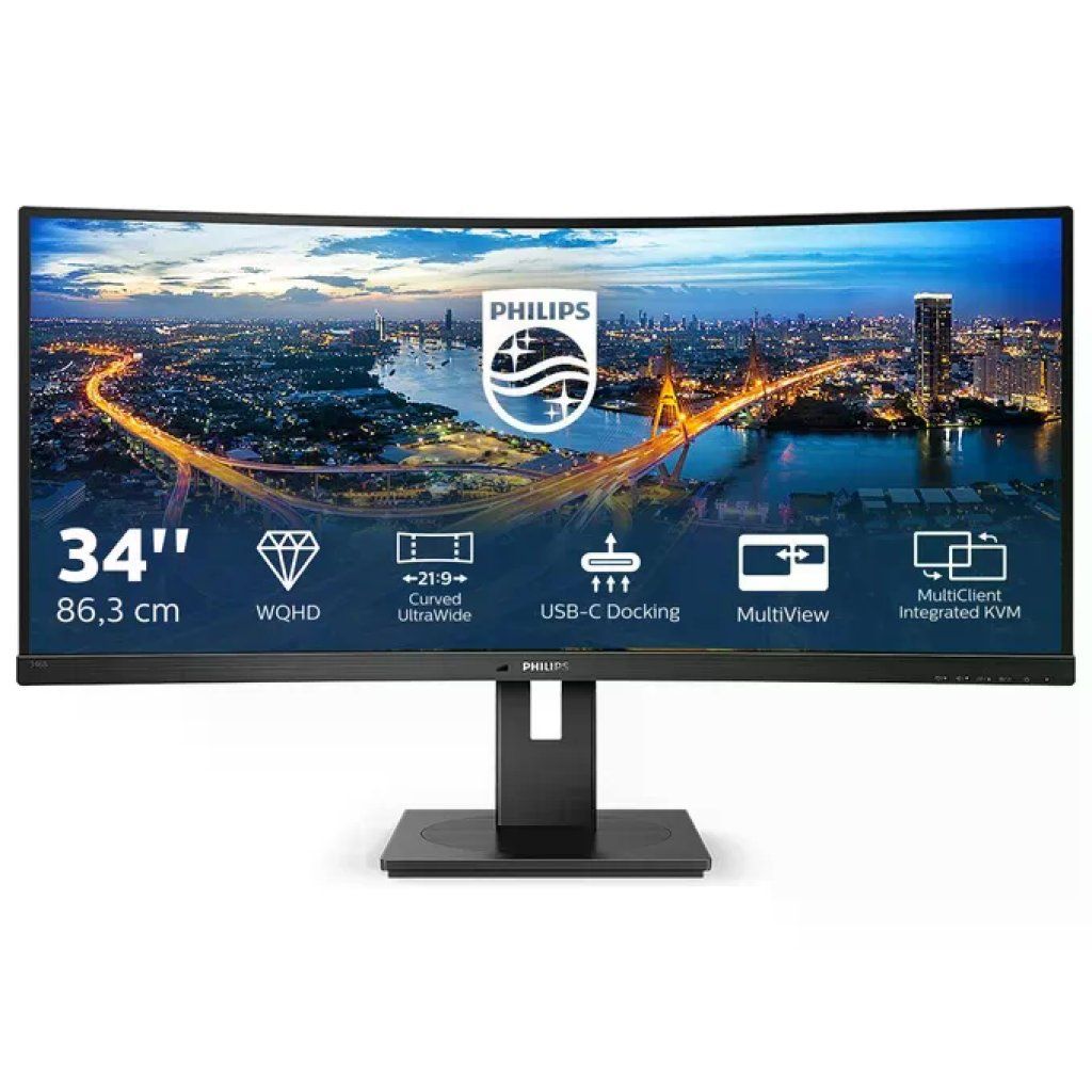 Philips 346B1C Monitor Curvo UltraWide 34” QHD 100 Hz con USB-C