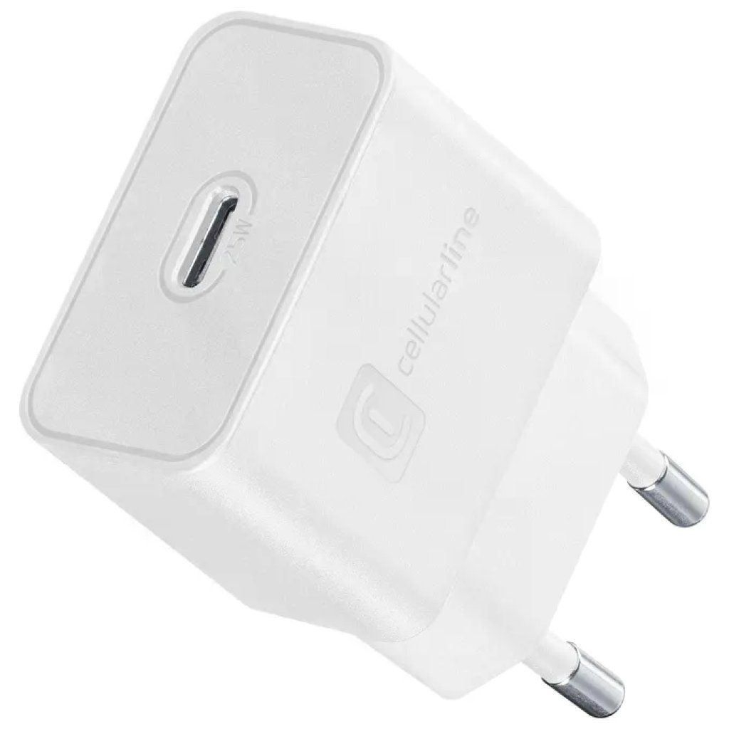 Cellularline Caricabatterie USB-C PD 25W Bianco