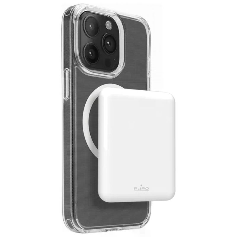 PURO Power Mag Power Bank Magnetico 5000 mAh Bianco PURO Power Mag Power Bank Magnetico 5000 mAh Bianco