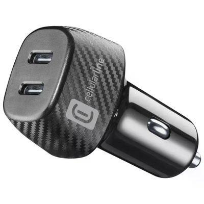 CELLULAR LINE Cellularline Car Multipower DUO Caricatore Auto USB 40W Nero