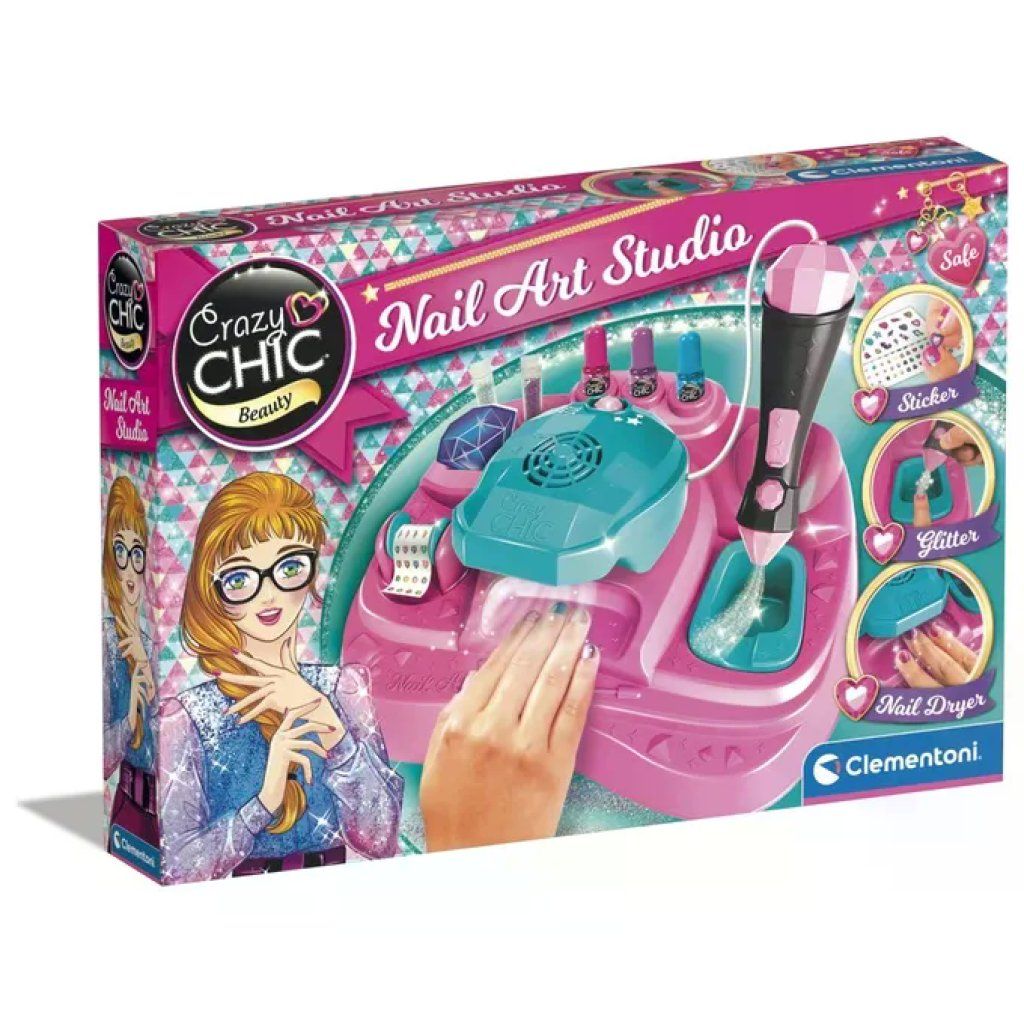 Clementoni Crazy Chic Nail Art Studio – Kit Manicure 6+ Clementoni Crazy Chic Nail Art Studio – Kit Manicure 6+