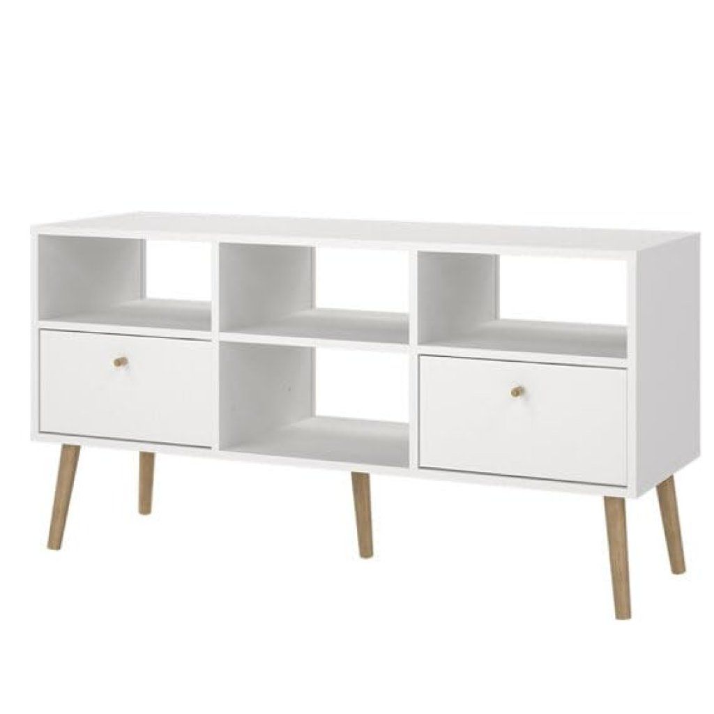 TVILUM Bodo mobile TV bianco con vani aperti