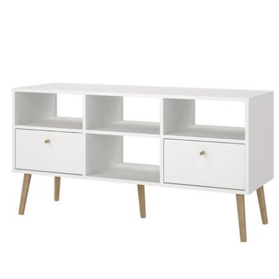 TVILUM Bodo mobile TV bianco con vani aperti