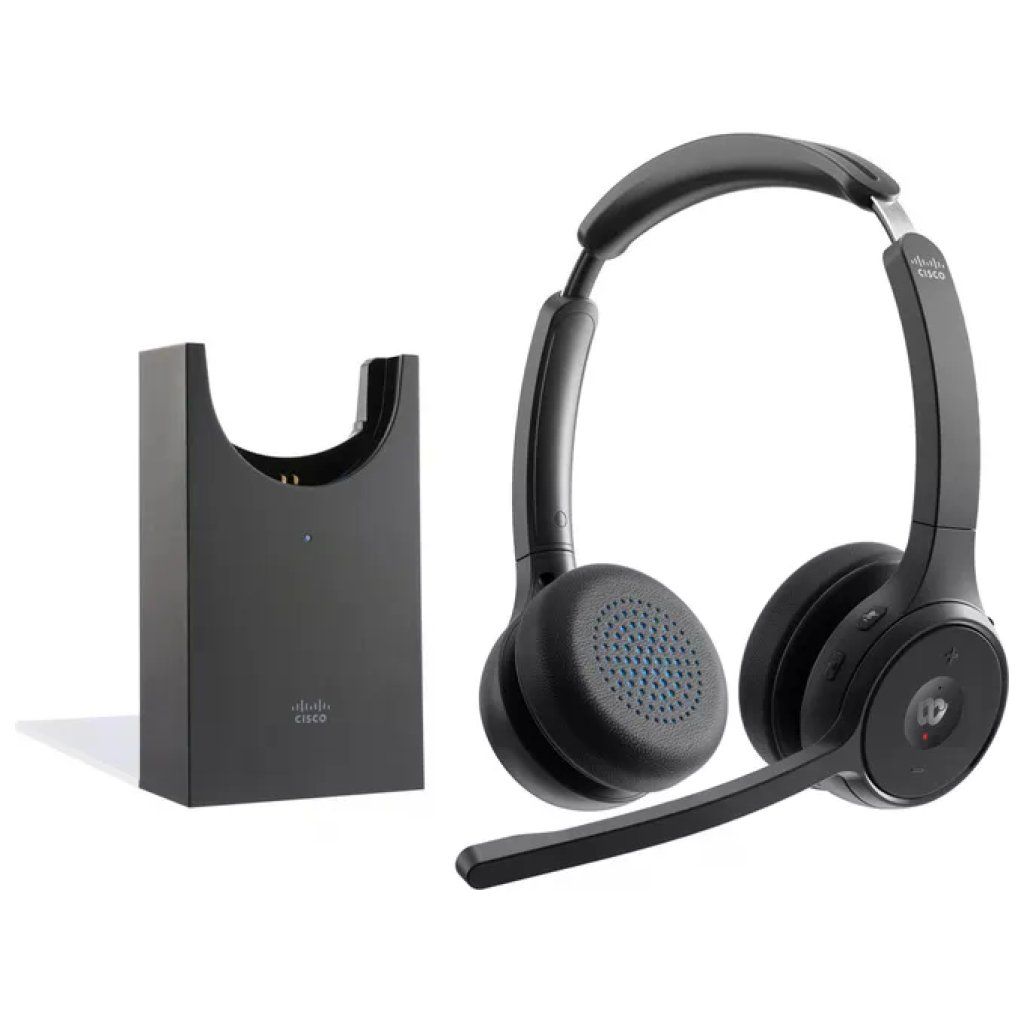 Cisco Cuffie Wireless On-Ear Bluetooth HS-WL-722-BUNAS-C Nero con Base di Ricarica