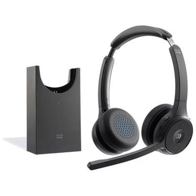 Cisco Cuffie Wireless On-Ear Bluetooth HS-WL-722-BUNAS-C Nero con Base di Ricarica Cisco Cuffie Wireless On-Ear Bluetooth HS-WL-722-BUNAS-C Nero con Base di Ricarica
