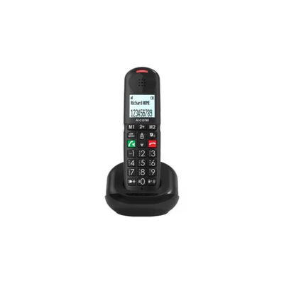 Alcatel XL685 Telefono Cordless DECT con Tasti Grandi e Blocco Chiamate - Nero