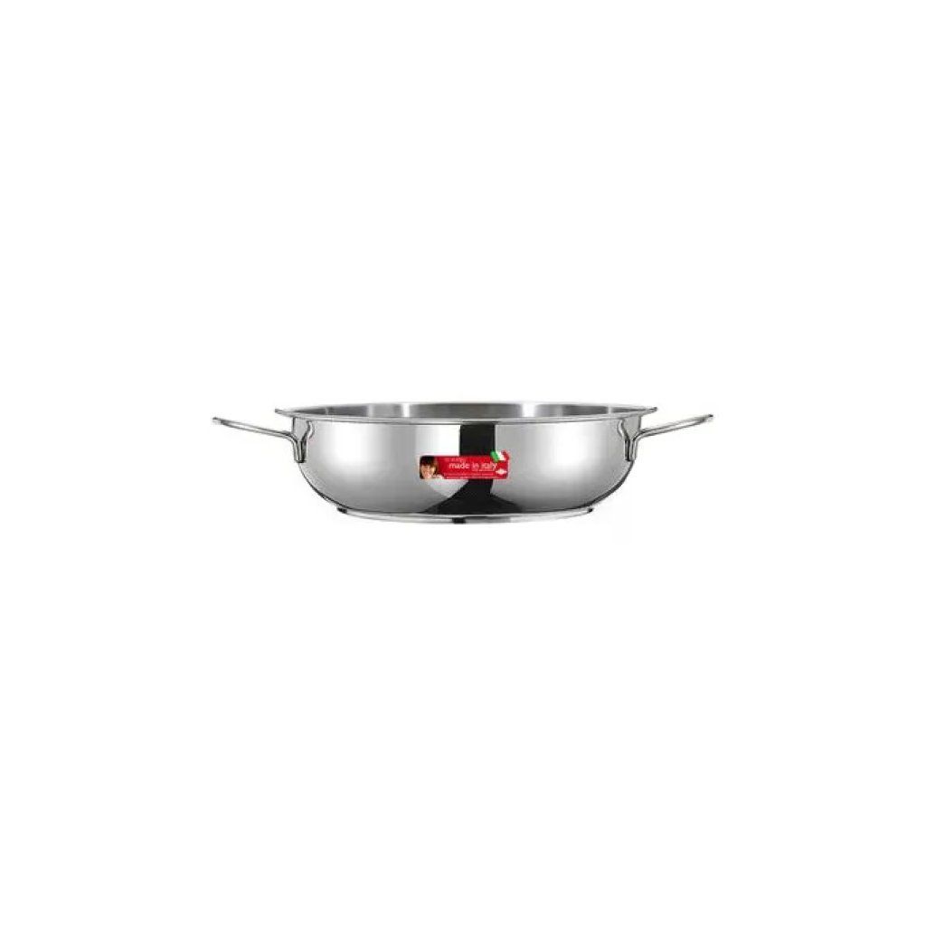 Inoxriv 53100200 River Tegame 2 Manici Acciaio Inox 18-10 Triplo Fondo 26 cm Induzione colore Acciaio inox