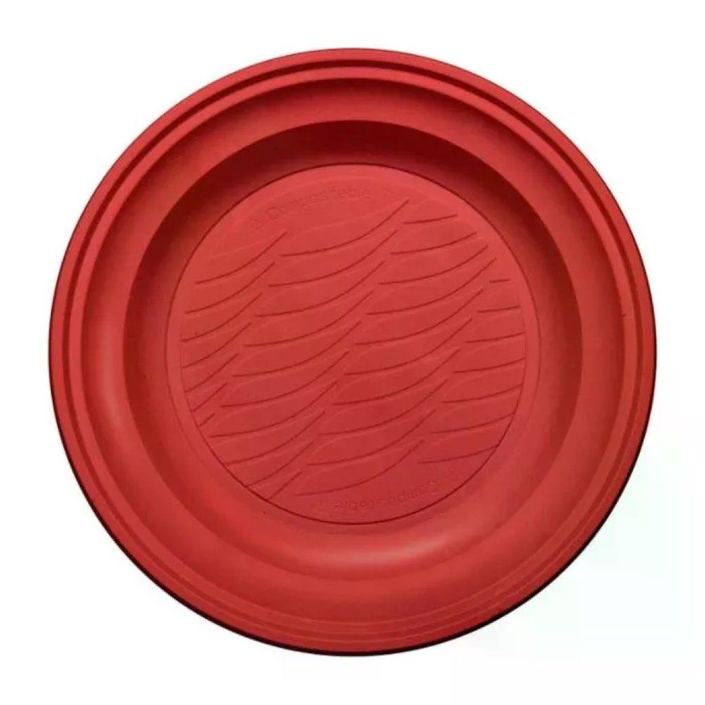 BIBO Piatti Fondi Compostabili Rossi, Set da 20 BIBO Piatti Fondi Compostabili Rossi, Set da 20