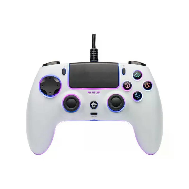Qubick COP50016 Controller Cablato RGB per PS5 e PC, Bianco