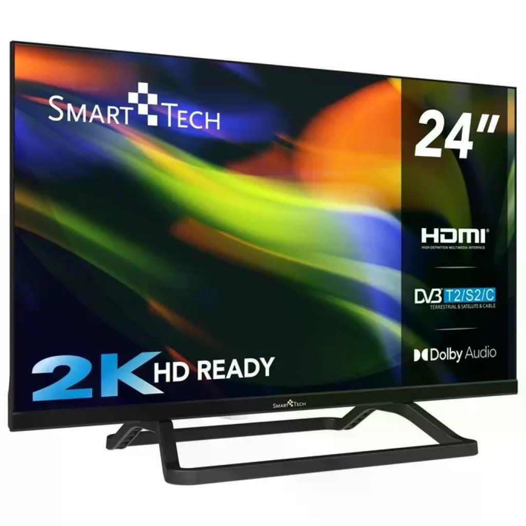 Smart Tech 24HN01V3CA TV LED HD Ready 24” DVB-T2/S2, 3 HDMI, 2 USB, Tivùsat, 12V, Nero Smart Tech 24HN01V3CA TV LED HD Ready 24” DVB-T2/S2, 3 HDMI, 2 USB, Tivùsat, 12V, Nero