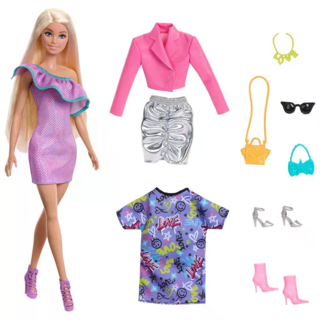 Barbie HYT61 Fashionista con Abiti e Accessori