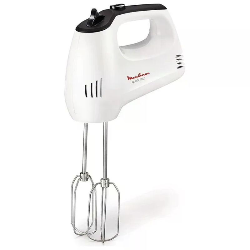 Moulinex HM3101 Quick Mix Sbattitore Manuale 300W 5 Velocita' Turbo Fruste e Ganci Impastatori colore