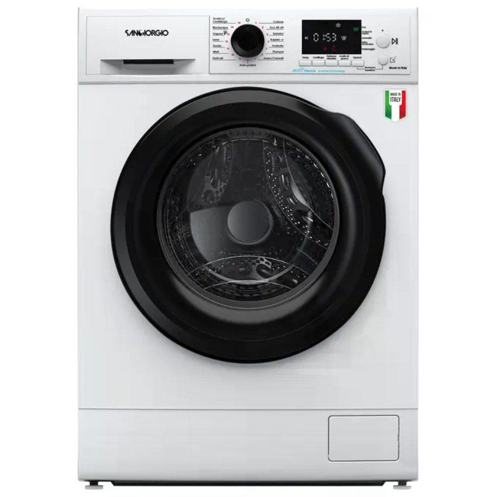 Sangiorgio SLIM FS714A9 Lavatrice Carica Frontale 7 Kg 1400 rpm Classe A Motore Inverter 15 Programmi 77 dB Sangiorgio SLIM FS714A9 Lavatrice Carica Frontale 7 Kg 1400 rpm Classe A Motore Inverter 15 Programmi 77 dB