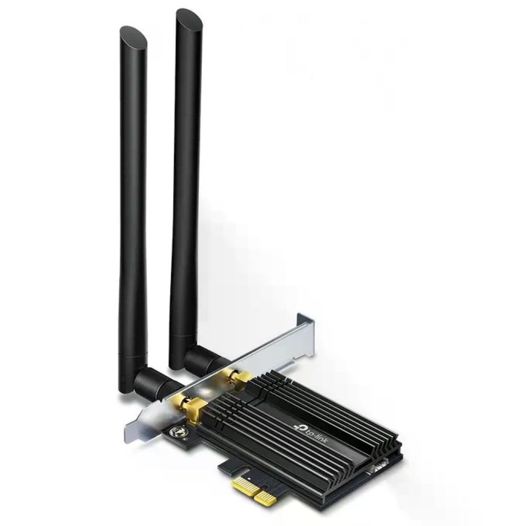 TP-Link ARCHER TX50E Scheda di Rete PCIe Wi-Fi 6 AX3000 Dual-band 2402 Mbit-s Bluetooth 5.0 colore Nero TP-Link ARCHER TX50E Scheda di Rete PCIe Wi-Fi 6 AX3000 Dual-band 2402 Mbit-s Bluetooth 5.0 colore Nero