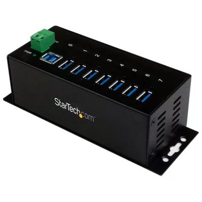 StarTech.com ST7300USBME HUB Industriale USB 3.0 a 7 porte con Protezione ESD Acciaio 5 Gbps 7-48 V colore Nero StarTech.com ST7300USBME HUB Industriale USB 3.0 a 7 porte con Protezione ESD Acciaio 5 Gbps 7-48 V colore Nero