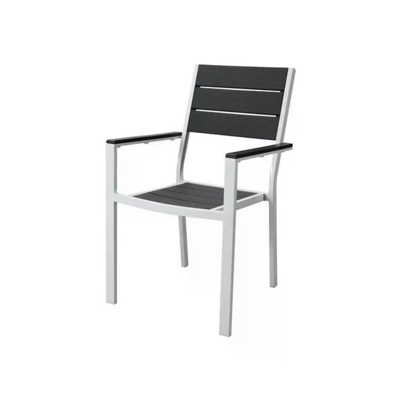 Amicasa Cortina Poltrona da Giardino da Esterno colore Bianco Grigio