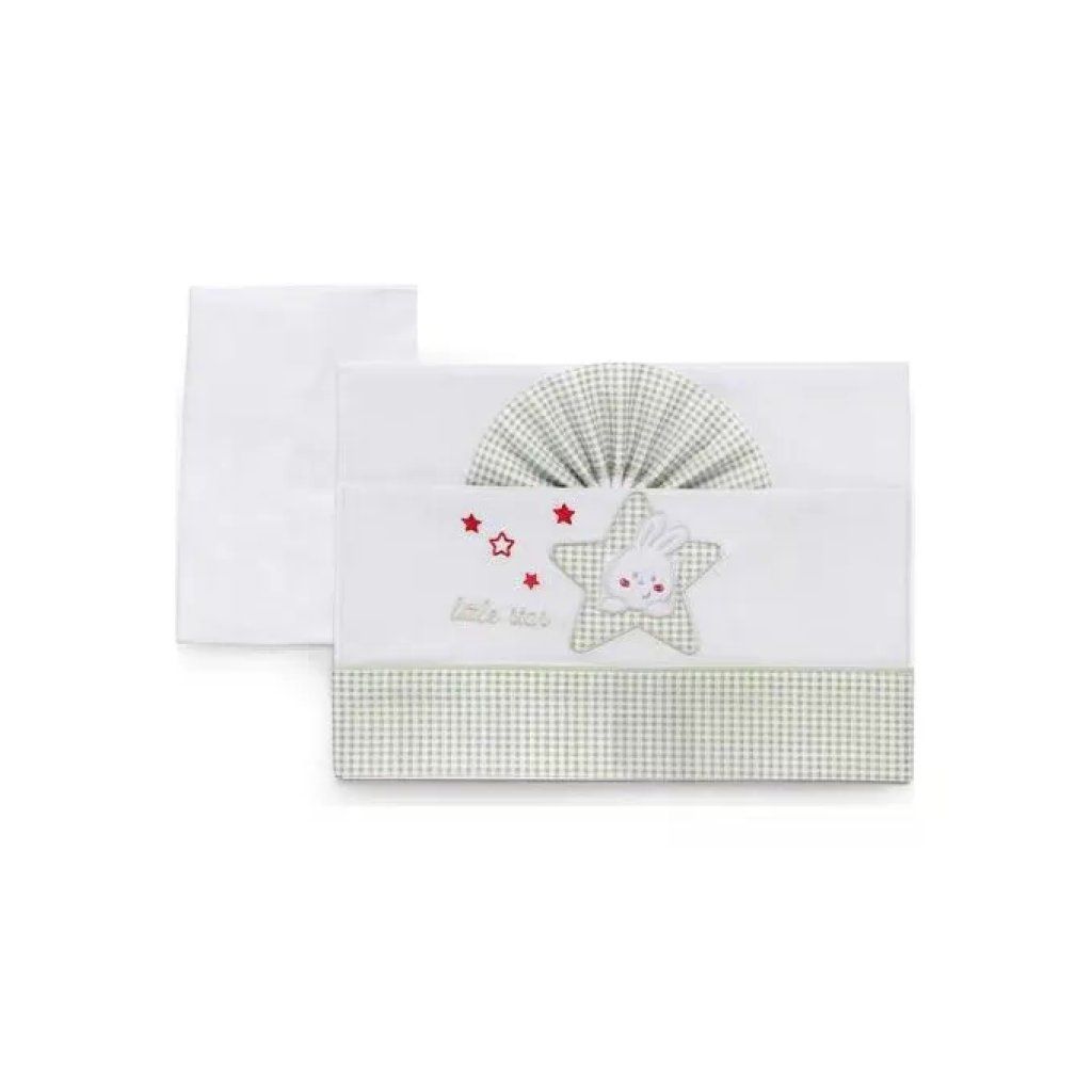 Italbaby Set Culla 3 Pezzi Ricamate Star Avorio Italbaby Set Culla 3 Pezzi Ricamate Star Avorio