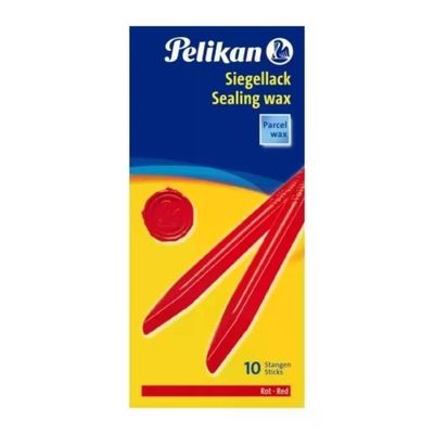 Pelikan 361220 Ceralacca per Pacchi e Lettere Superfici Ruvide Confezione 10 Stecche colore Rosso Pelikan 361220 Ceralacca per Pacchi e Lettere Superfici Ruvide Confezione 10 Stecche colore Rosso