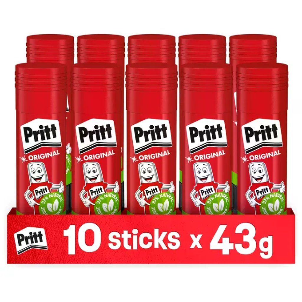 Pritt 199990 Stick Colla Stick 43 g Formula Senza Solventi Carta Cartoncino Foto colore Bianco