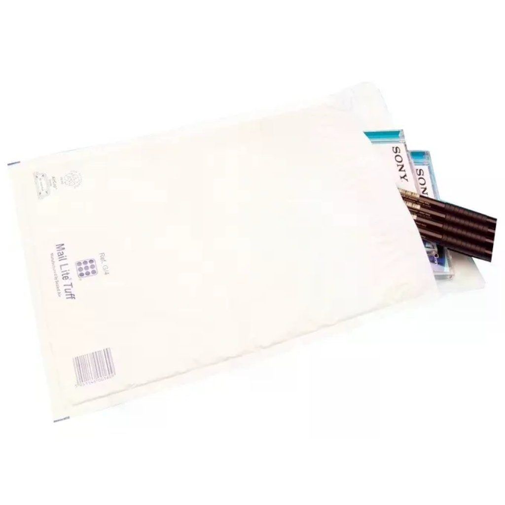 Sealed Air 103015253 MailTuff Buste Imbottite 24x33 cm con Chiusura di Sicurezza e Bolle d'Aria colore Bianco