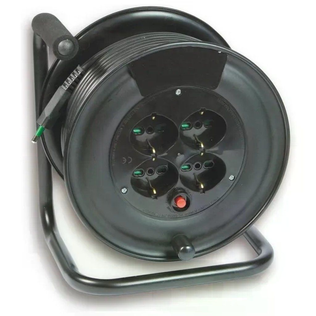Fanton 14611 Avvolgicavo 25 m, 4 Prese Bipasso/Schuko 16A con Disgiuntore Fanton 14611 Avvolgicavo 25 m, 4 Prese Bipasso/Schuko 16A con Disgiuntore