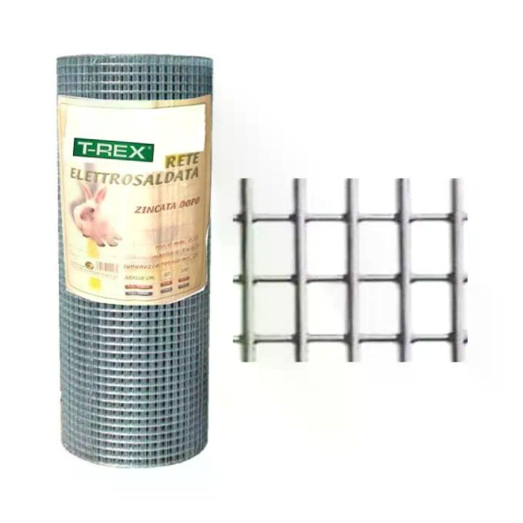 T-REX Rete elettrosaldata zincata 100 cm x 25 m, maglia 12 x 12 mm T-REX Rete elettrosaldata zincata 100 cm x 25 m, maglia 12 x 12 mm