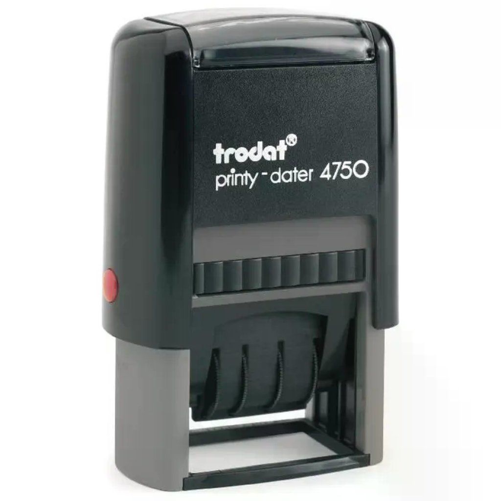 Trodat 140807 Printy 4750 Timbro Datario Autoinchiostrante Personalizzabile 41x24 mm colore Nero