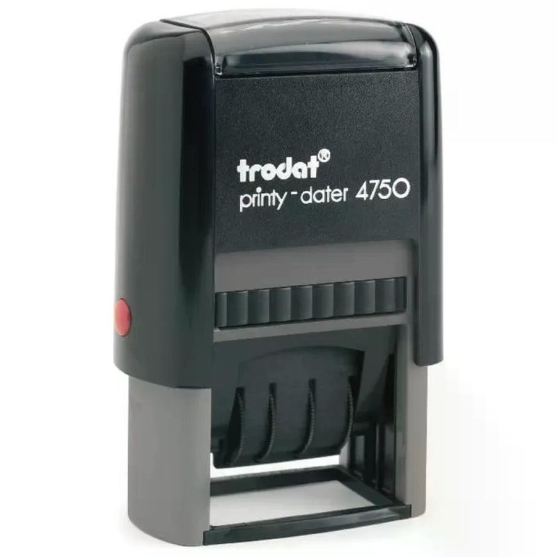 Trodat 140807 Printy 4750 Timbro Datario Autoinchiostrante Personalizzabile 41x24 mm colore Nero