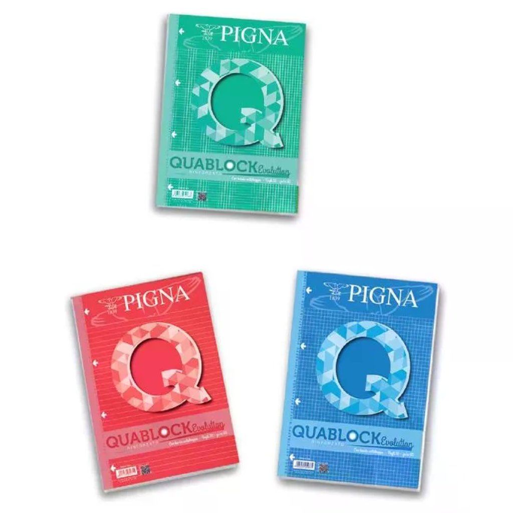 Pigna Confezione 5 Quablock Collati A4 5M Pigna Confezione 5 Quablock Collati A4 5M