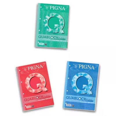 Pigna Confezione 5 Quablock Collati A4 5M Pigna Confezione 5 Quablock Collati A4 5M