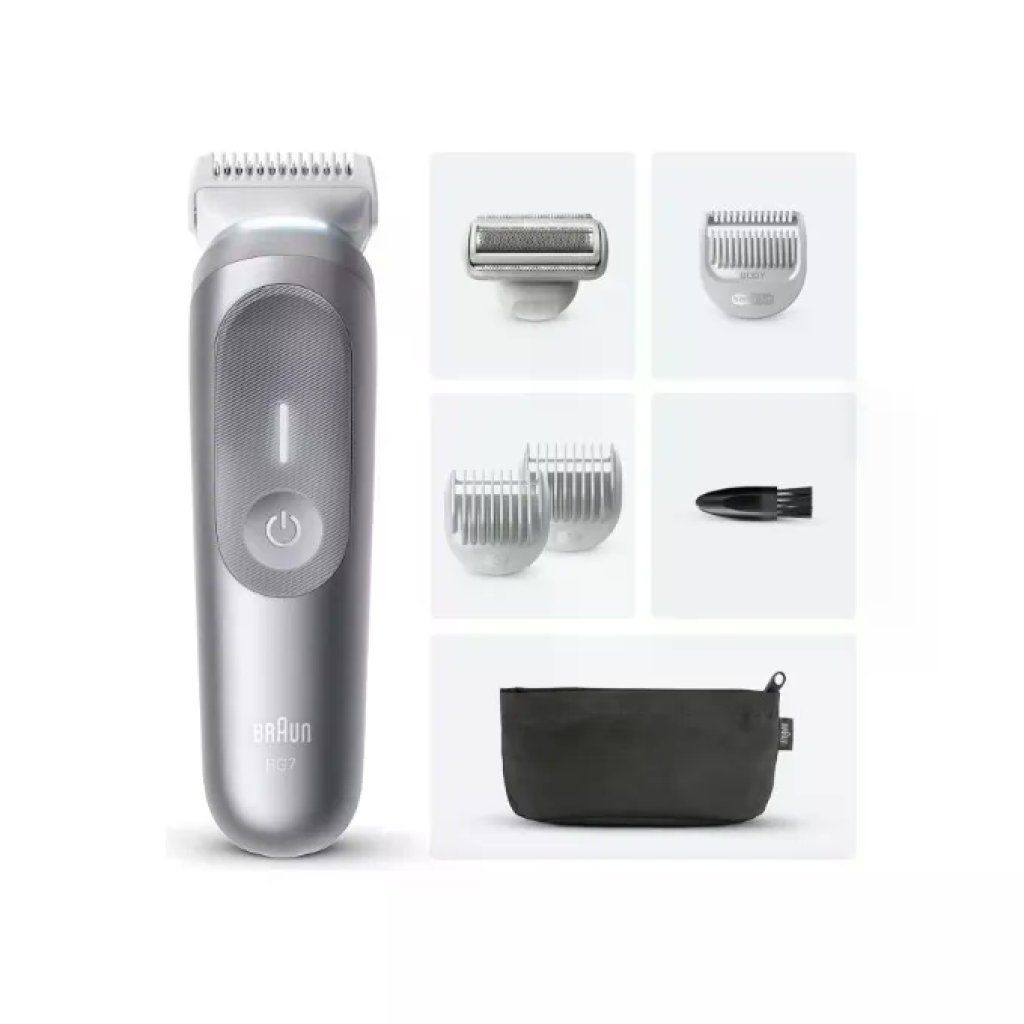Braun BG7550 Series 7 Rasoio elettrico corpo uso secco umido 6 testine autonomia 100 min colore Grigio Braun BG7550 Series 7 Rasoio elettrico corpo uso secco umido 6 testine autonomia 100 min colore Grigio