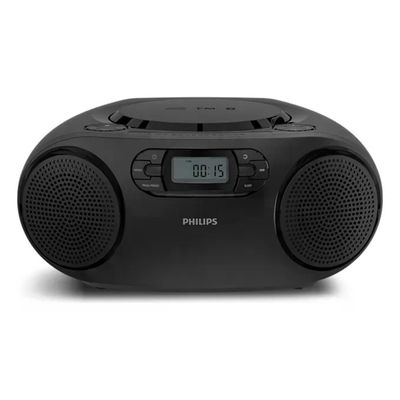 Philips TAZ2000B/10 Lettore CD Portatile Bluetooth con Radio FM, Nero