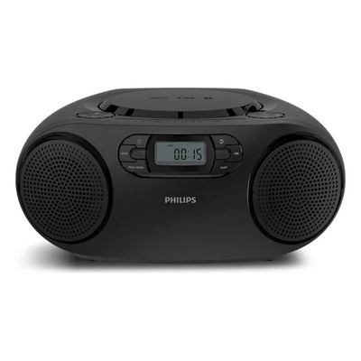 Philips TAZ2000B/10 Lettore CD Portatile Bluetooth, Radio FM, 3 W, Nero