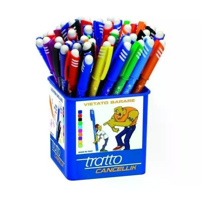 Tratto F826500 Cancellik Penna a sfera cancellabile 0,4 mm con doppia gomma e cappuccio anti Tratto F826500 Cancellik Penna a sfera cancellabile 0,4 mm con doppia gomma e cappuccio anti