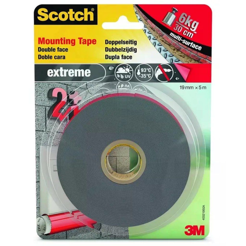 3M Post-it - Nastro Biadesivo Extra-forte 19mmx5m 3M Post-it - Nastro Biadesivo Extra-forte 19mmx5m
