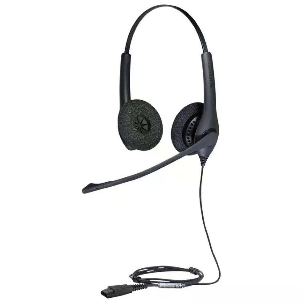 Jabra 1519-0154 BIZ 1500 Duo Auricolare Stereo Cablato Quick Disconnect Microfono Boom per Telefono Jabra 1519-0154 BIZ 1500 Duo Auricolare Stereo Cablato Quick Disconnect Microfono Boom per Telefono