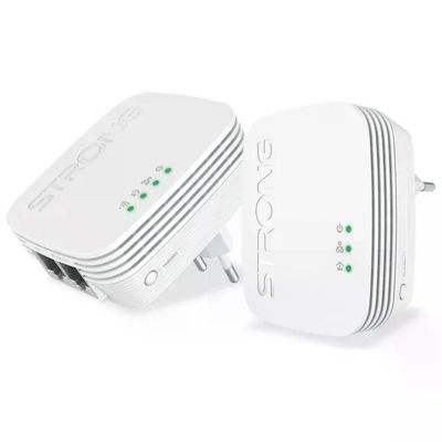STRONG Kit Powerline Wi-Fi 600 Mini, 2 adattatori